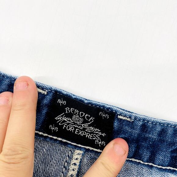 Rerock for Express Y2K Acid Wash Low Rise Denim Shorts - Picture 5 of 6